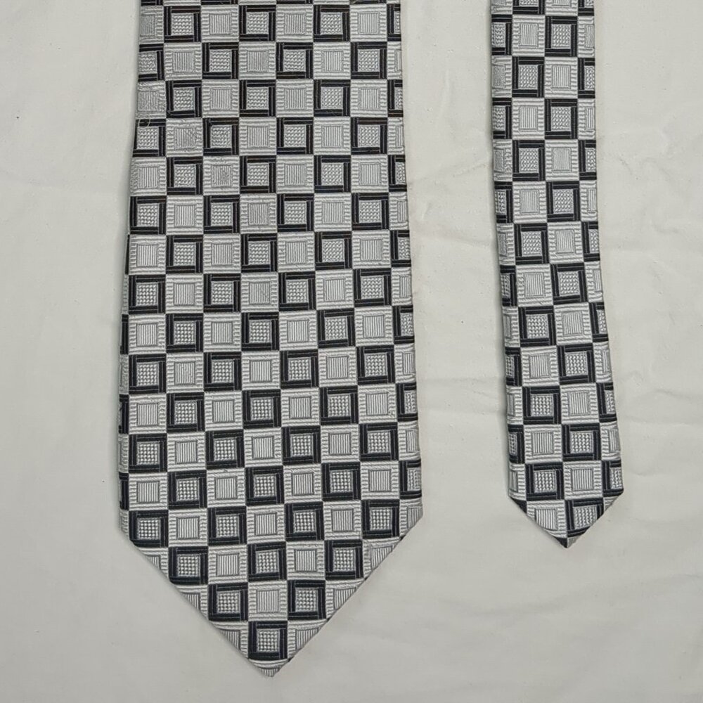 100% Silk Industrial Squares Necktie